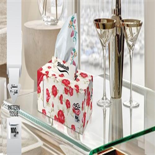دستمال کاغذی گلدار 300 برگ شکوه