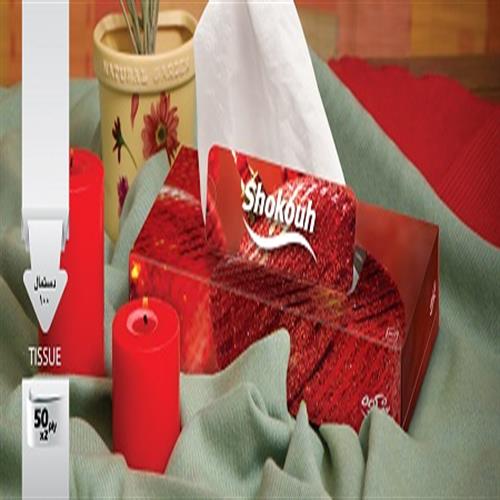 دستمال کاغذی ساده 100 برگ شکوه